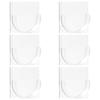 2/4/6 Pcs Non Perforated Curtain Rod Fixing Seat, Strong Adhesive Multifunctional Transparent Hook, Semi-circular Fixing Groove