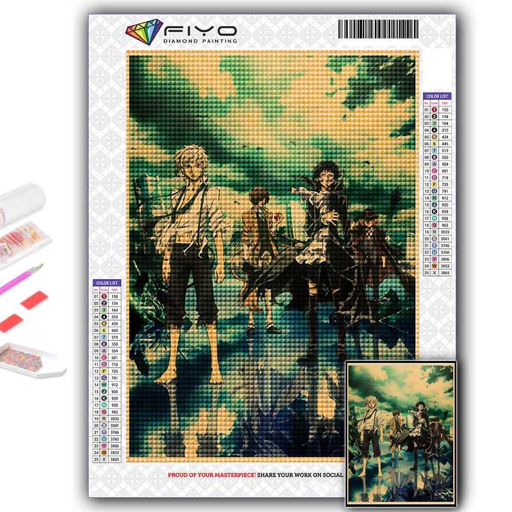 DIY 5D алмазная живопись аниме Bungou бродячие собаки набор для вышивки крестом полная дрель вышивка мозаика художественная картина стразы подарок