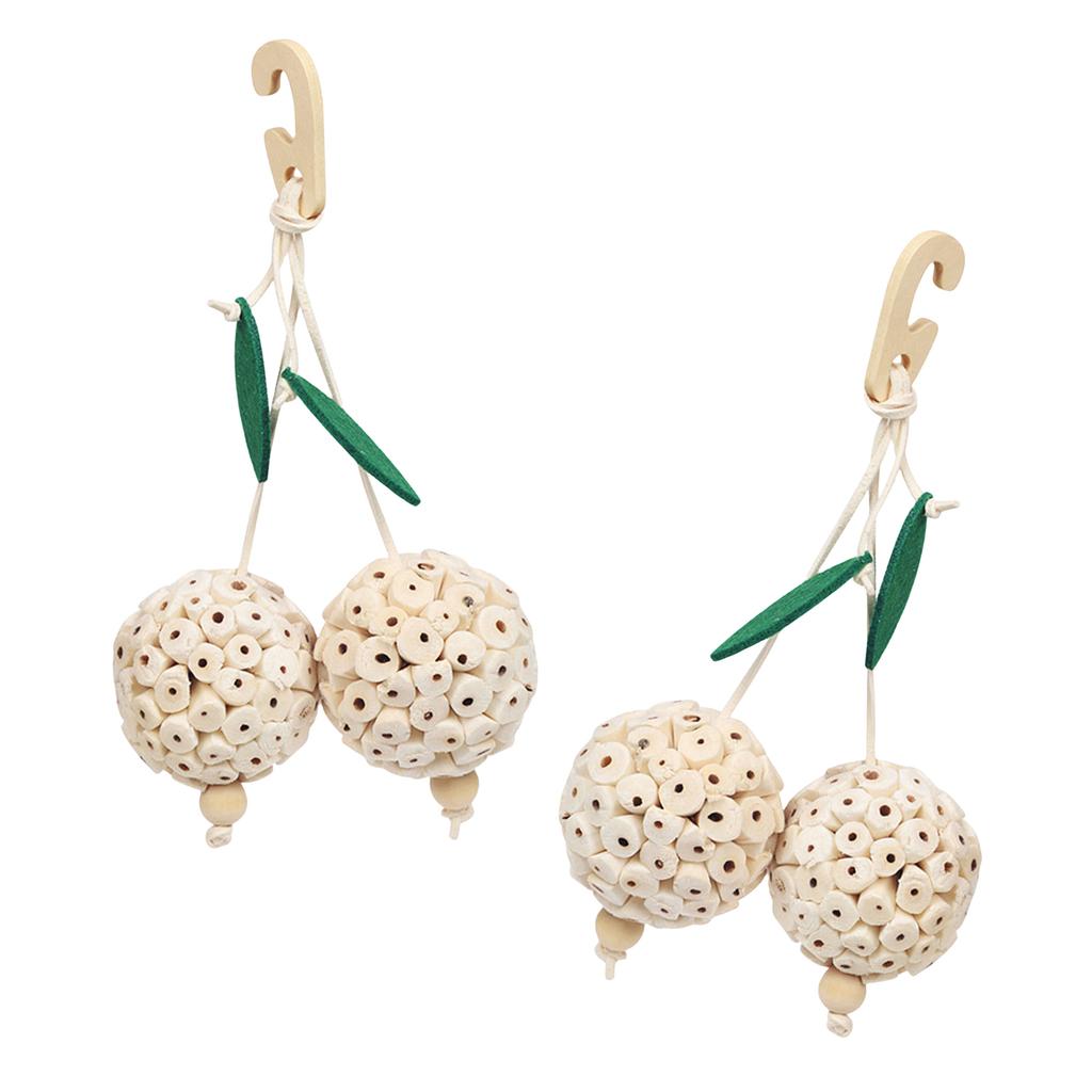 Игрушка-погрызушка для домашних птиц, сфера из натуральной травы и дерева, для корелл, ара, какаду, игрушка для стачивания зубов для клетки