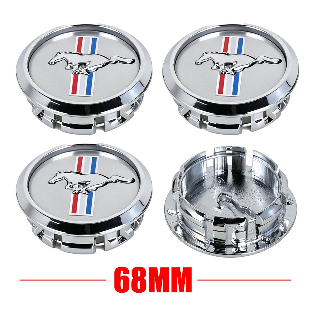 4Pcs 68mm Car Wheel Center Hub Caps Badge Auto Tire Hubcap Accessories For Ford Mustang Focus Fiesta Mondeo Kuga Ranger Shelby