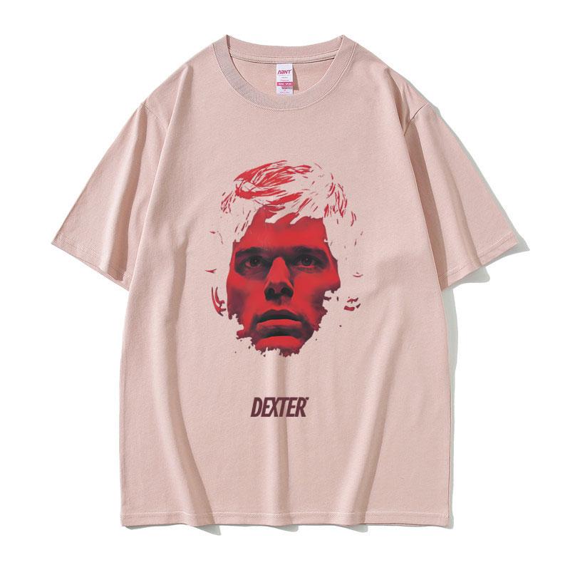 90s Vintage TV Play Dexter Morgan Face Graphic Tshirt Unisex Women Casual Cotton T Shirt Unisexs Fashion Oversized Short Sleeve Tees
