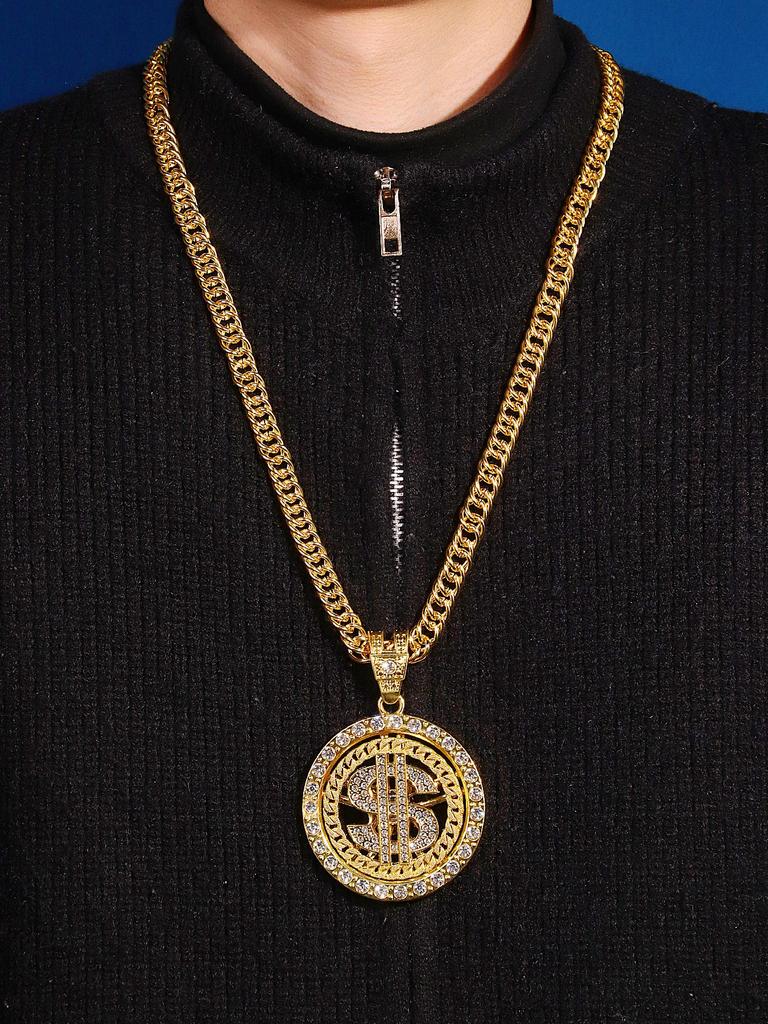 Her Lab Ювелирные изделия| Изысканное бриллиантовое колье, кубинское колье с вращающимися деньгами, упаковка шкатулки для драгоценностей.