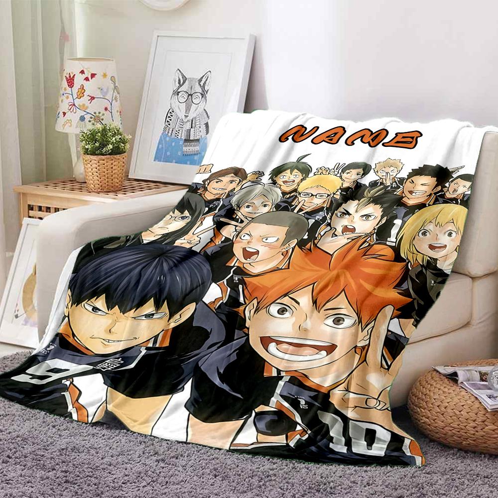 Custom 1pc Haikyuu!! Team Spirit Blanket, Soft And Comfortable Blanket, Casual Warm, Camping Travel Blanket, Birthday Gift Q91286