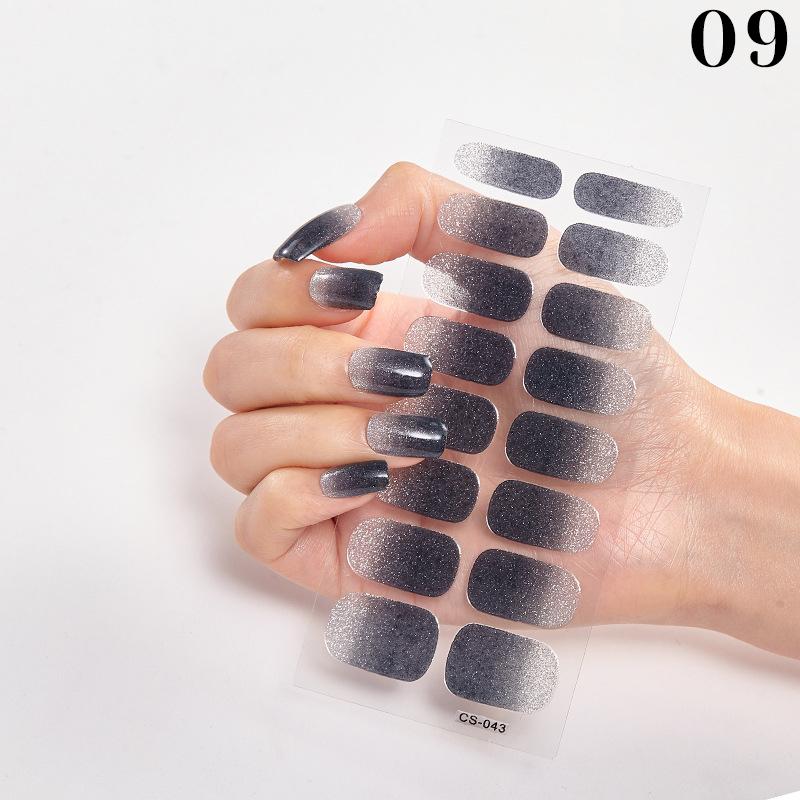 16 маленьких наклеек для ногтей, осенние и зимние однотонные наклейки для ногтей, простые водонепроницаемые наклейки для ногтей, полноцветные наклейки для дизайна ногтей