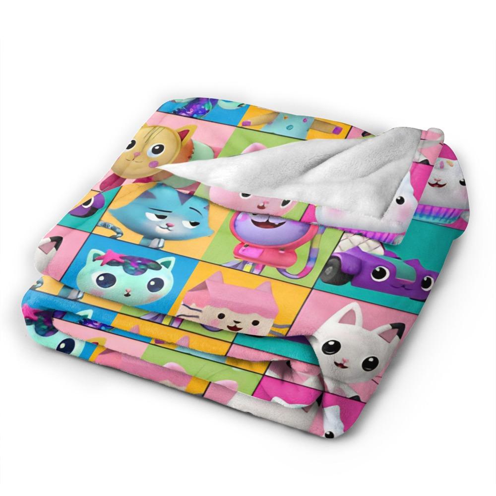 Gabby flannel blanket cute cartoon design soft blanket for the bedroom camping cosy bedspread sofa bed cover
