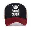 Печать 'Game Over' Унисекс бейсболка мода Повседневная Забавная Унисекс Крутые кепки унисекс спорт Дышащая сетка солнцезащитные кепки регулируемая кепка тракер