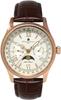 Watch Moon Phase Multi Calendar 5 ATM Water Resistant Business Formal Leather Belt Limited Model Pink Gold White [Salvatore Mara] Men's SM24110-PGWH