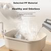 PINYU (PINYU) [Large Size] Bowl And Chopstick Storage Box, Dish Drainer with Lid, Utensil Organizer, Dish Rack, Milk Coffee Color