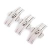 4 5 6mm Stainless Steel Watch Buckle For Longines Double Push Butterfly Silver Buckle For Orient Button Accessories