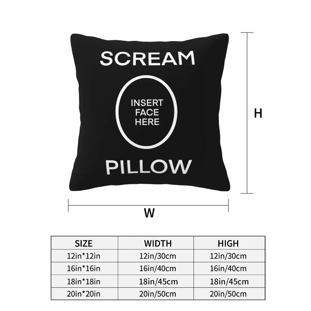 Scream Pillow 2 Pcs Square Pillowcase Pillow Cover Cushion Decor Comfort Throw Pillow For Home Bedroom