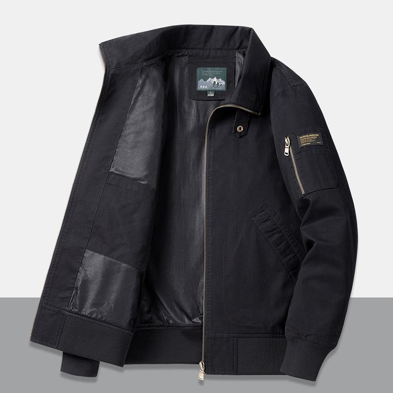 Мужская осенне-зимняя куртка с курткой, повседневная молодежная рабочая одежда из чистого хлопка с лацканами, мужская куртка в стиле милитари из кашемира ягненка