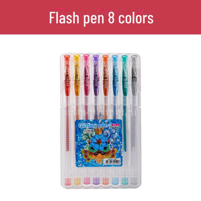 Набор цветных гелевых ручек в полипропиленовой коробке с откидной крышкой для студентов