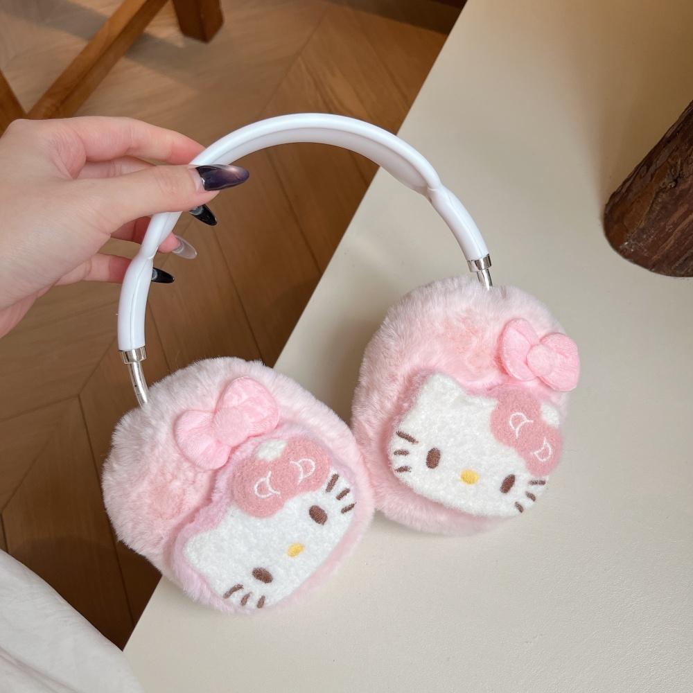Розовые Чехлы Для AirPods Max Плюшевые KT Милый Чехол Hello Kitty Милый Защитный Чехол-Рукав Защита Чехол для Наушников Аксессуар