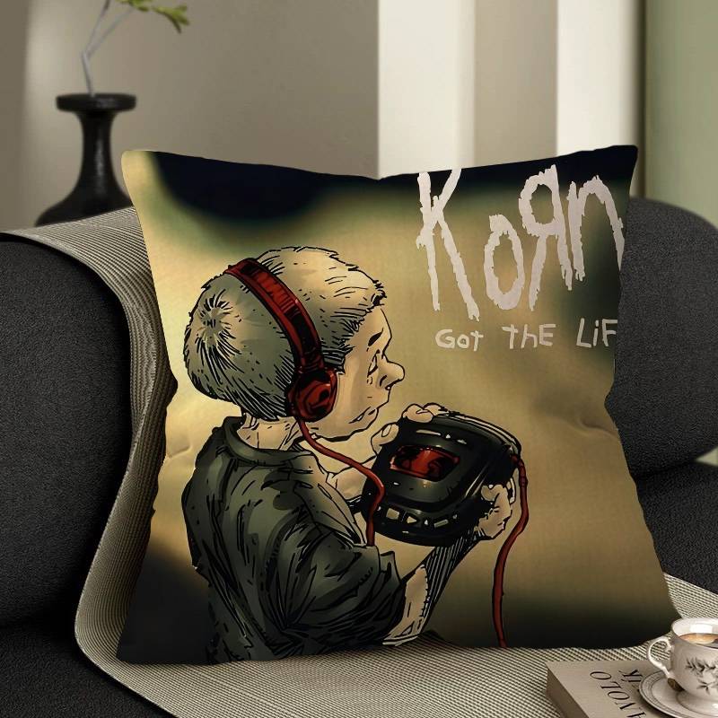 Fashion Band Rock Korn Cushion Cover Inches Farmhouse Decor Home Throw Pillow Covers for Couch Decorations