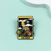 Colorful Moonlit Landscape Cartoon Brooch: Versatile Metal Pin for Backpack and Clothing Decoration