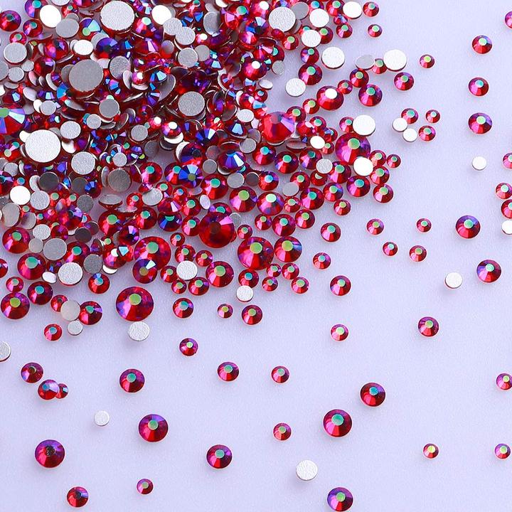 High Quality Rhinestone Non Hotfix Bulk Transparent Crystal AB Glass Rhinestones Mixed Sizes