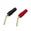 20 шт. Красно-черные изогнутые штырьковые 2 мм разъемы типа «банан» под прямым углом, штекеры «банан», аудио, кабель для динамиков, разъемы