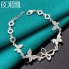 Five Butterfly Chain Bracelet For Woman Fashion Charm Copper Color Wedding Party Engagement Jewelry