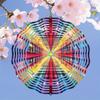 Vibrant Neon Wind Chime for Outdoor Decor Colorful Geometric Metal Hanging Wind Chime Perfect