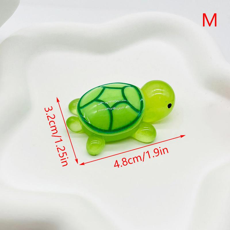 Mini Turtles Luminous Ornament Crafts Miniature Figures Tiny Turtles Micro Landscape Home Decoration Accessories Gifts