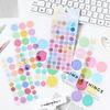 Multi Color Dot Stickers 6pcs/pack, Removable Self-Adhesive Round Tags PET Stickers Waterproof, Decoration Stickers