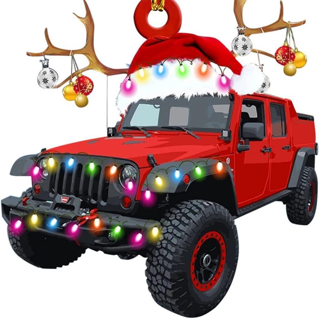 Christmas Tree Hanging Truck Pendant Christmas Excavator Decoration Antique Farmhouse Decoration, Festive Atmosphere Christmas Tree Pendant