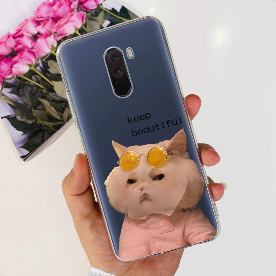 6,81" Чехол для Xiaomi Mi Pocophone F1 Силиконовая задняя крышка Модный ТПУ чехол для телефона Для Xiaomi Poco F1 Чехлы PocofoneF1 Мягкий бампер