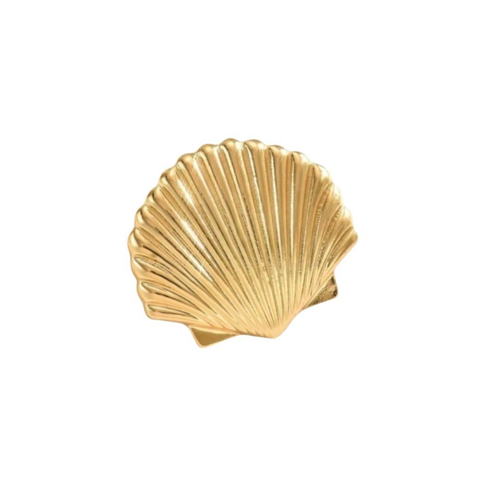 Golden Color Starfish Hair Clip Vacation Style Duckbill Hair Clip Sweet Headwear Girl