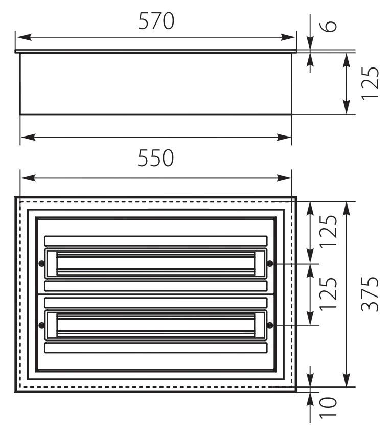 Rozdzielnica Podtynkowa 48 Modułowa 2-Rzędowa Ip54 Drzwi Aluminiowe
