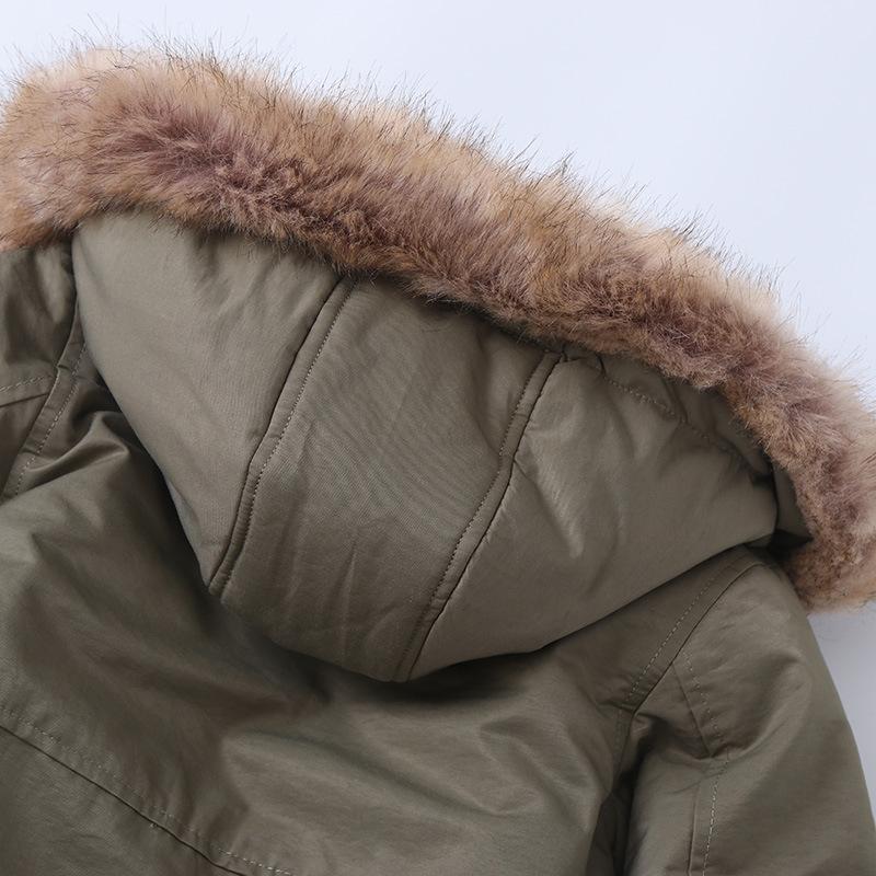 Boys Coats Velvet and Thickened 2024 Winter Fashion Hooded Jacket Boys' Clothing Children Cotton-padded Jackets