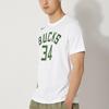 Nike Milwaukee Bucks NBA Logo Print Casual Vintage Crew Neck T Shirt Men Tops White DR6386-106