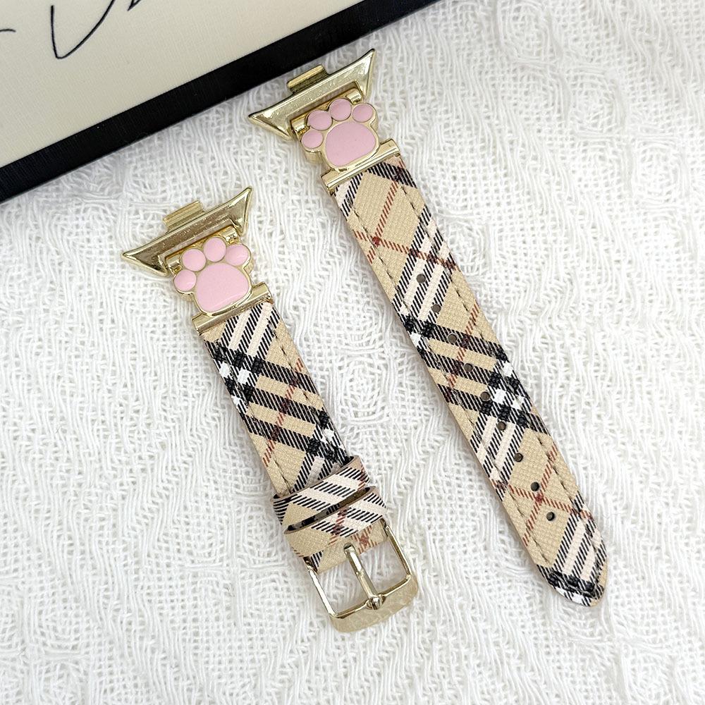 Applicable Xiaomi Mi 10Pro Strap Bracelet 8/9Pro Cute Cat Claw Wristband Redmi 6/5 Leather Watch Strap