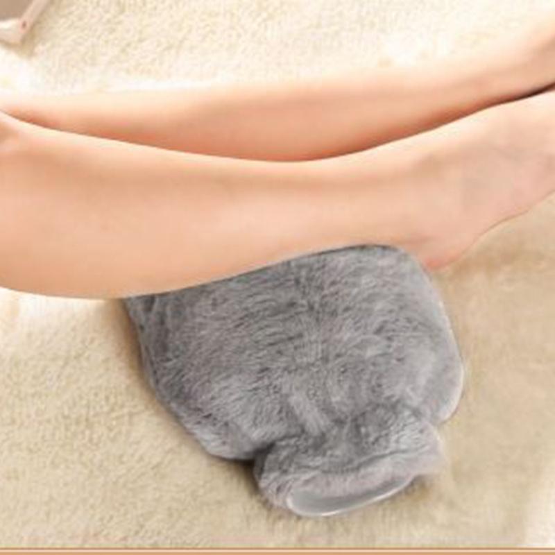 1pc 33.81oz/ 67.63oz Large Capacity Plush Hot Water Bag: PVC Material, Hand Warmer Perfect for Bed