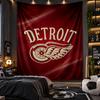 Wall Hanging Tapestry Detroit Red Wings Print Cloth for Living Room Bedroom Home Decor