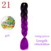 MISS WIG Ombre Oversized Hazelnut Hair 24" 100g Synthetic Crochet Braid Hair Extension Fiber