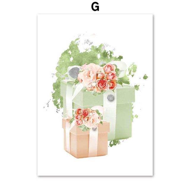 Парижские духи, плакаты на скандинавскую тему, принты, бутылка, цветочная сумочка, модная художественная живопись на холсте для девочек, настенные панно для декора гостиной, без рамки