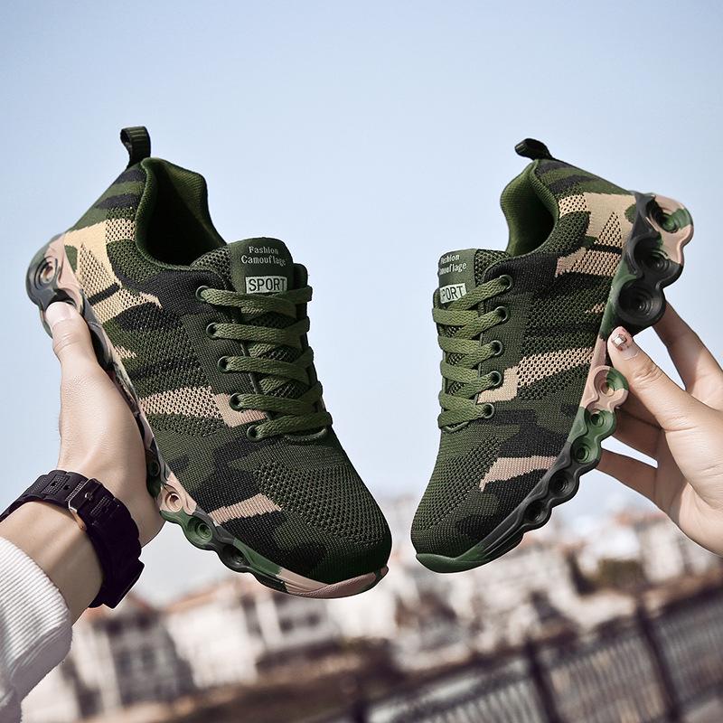 Летняя повседневная обувь, камуфляжная мужская обувь с сеткой, дышащие мужские кроссовки высокого качества, нескользящая амортизирующая уличная обувь для мужчин