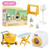 Dollhouse Furniture Set Doll House Bathroom/Kitchen/Fridge/Washing Machine Laundry Kids Doll House Miniature Pretend Play Toys
