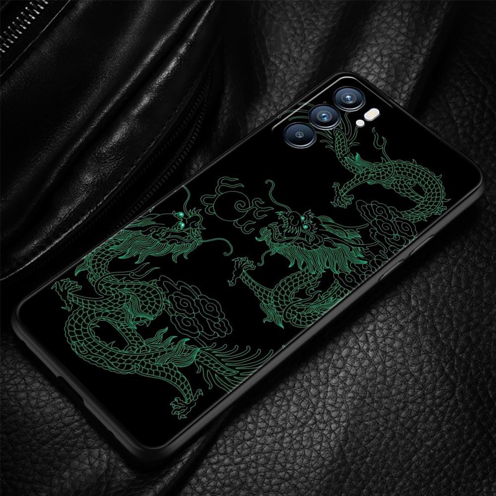 Модный чехол для телефона с драконом для Oppo Find X5 A54 A53 A52 A9 2020 A15 A95 A16 A76 A74 A12 Reno7 SE Reno6 Pro Plus 5G, мягкий чехол из ТПУ