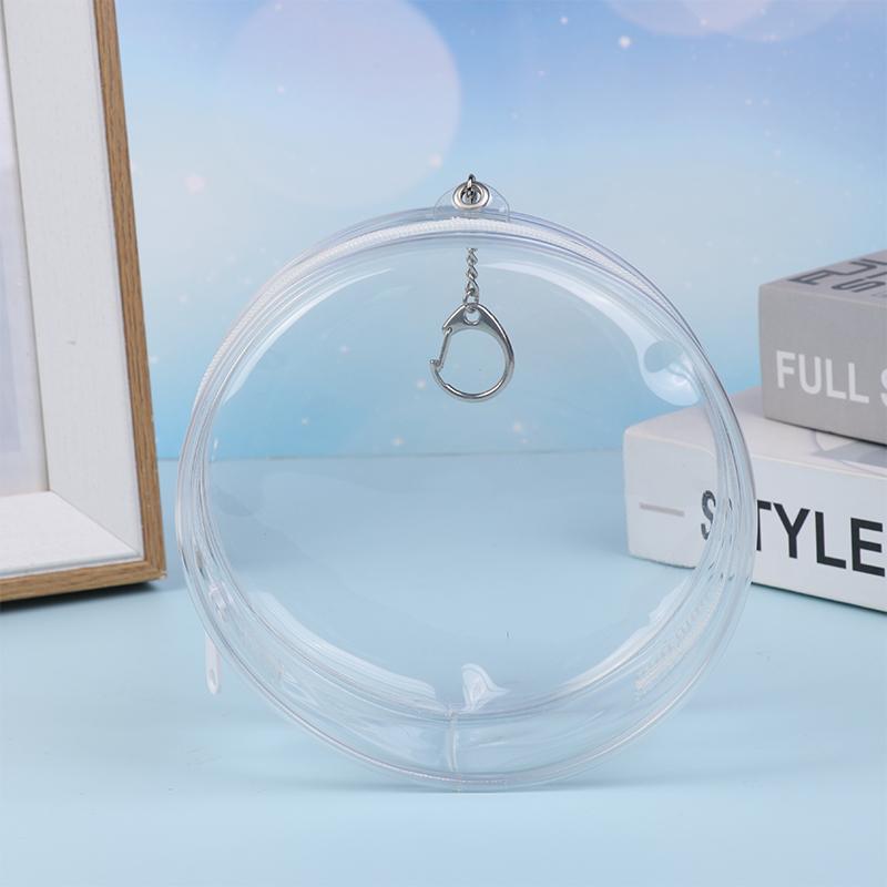 Сумка для хранения Baby Three Kimmon, плюшевая кукла Laboo, сумка для ключей из ПВХ, подвеска, прозрачный круглый чехол для куклы на молнии