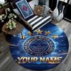 Custom Name,Fenerbahce pattern round rug,Carpet Rug for Living Room Bedroom Playroom ,Non-slip Floor Mat,Holiday Gifts and Birthday Gifts.