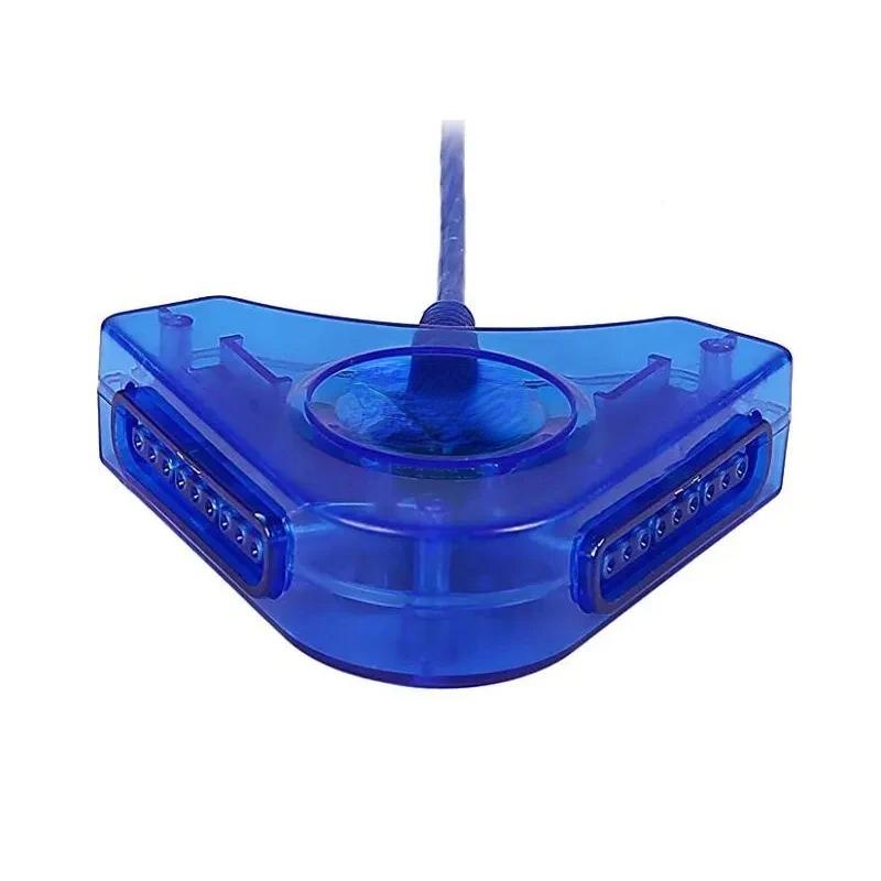 1 шт. USB-конвертер для двойного игрока, кабель-адаптер для PS2, ПК, USB-геймпада с CD-драйвером