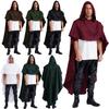 Unisex Knight Pirate Hooded Cape Viking Cloak Renaissance Medieval Halloween Cospay Costume Wizard Gothic Style Ruched Pullover