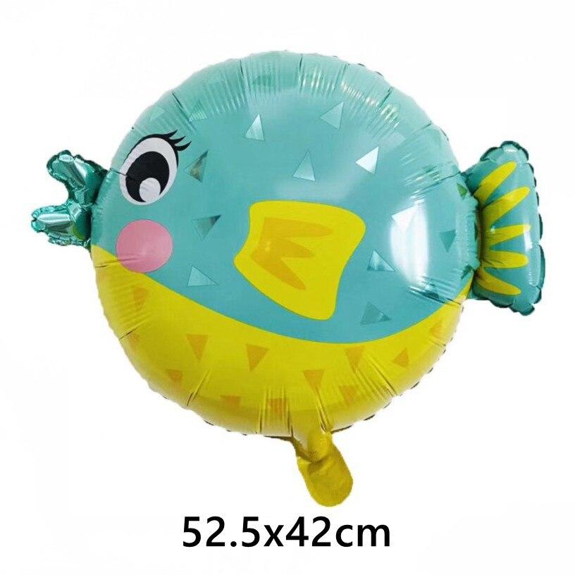 1PC Marine Life Theme Party Balloons Ocean Sea Animals Shark Foil Balloons Kids Boy Birthday Party Decor Baby Shower Supplies