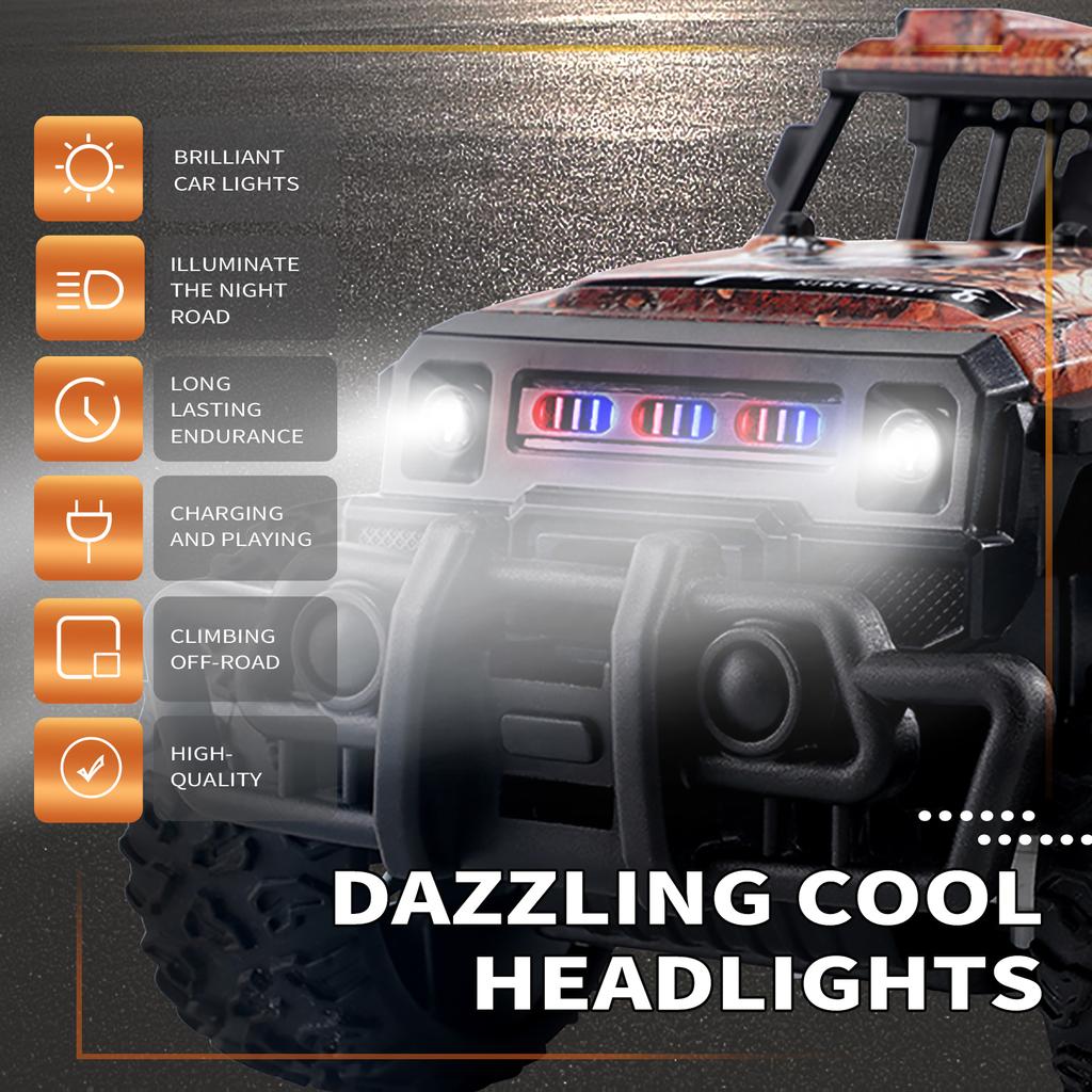 JJRC Q181 30КМ/Ч 1:20 RC машинок со светодиодными огнями 2.4Ghz с двумя моторами RC Monster Truck All Terrain Off Road High Speed RC гоночный автомобиль игрушка детский подарок