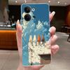Chrysanthemum Grassland Case For Oppo Reno9/Reno9 Pro Transparent Soft Case For Reno9 Pro+ (Reno9 Pro Plus) Shockproof Casing