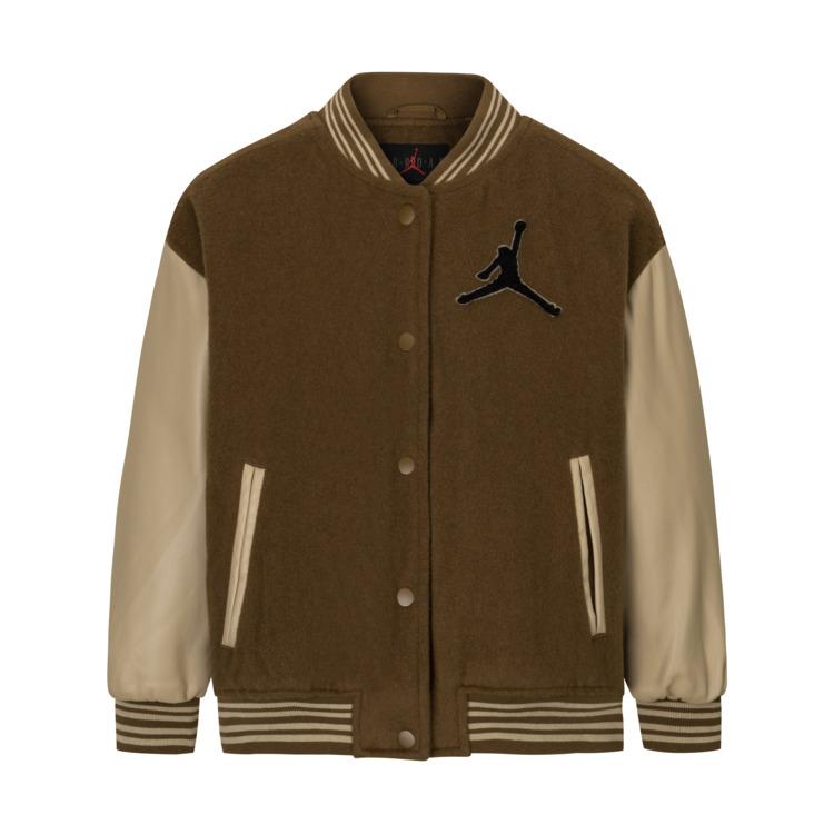 Jordan Модная свободная универсальная удобная хлопковая куртка с цветными блоками Детские куртки коричневого цвета JD2342020GS-001