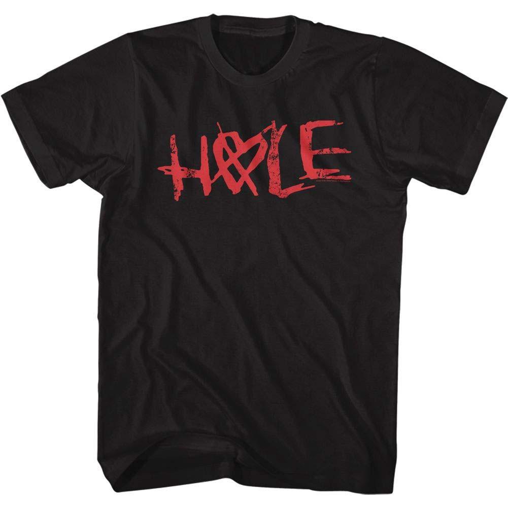 Men's Hole Crossed Heart Logo T-shirt Medium Black