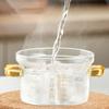Explosion-proof Soup Pot Thickened Glass Stockpot Salad Bowl   Cooking