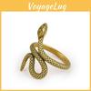 Elegant Vintage Copper Snake Ring For Women Adjustable Retro Fashion Accessory